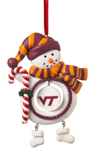 Virginia Tech Jolly Christmas Snowman Ornament