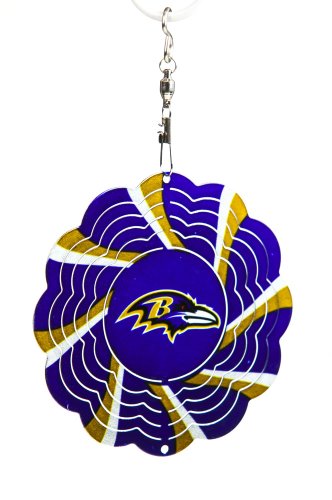 Baltimore Ravens Geo Spinner Christmas Ornament