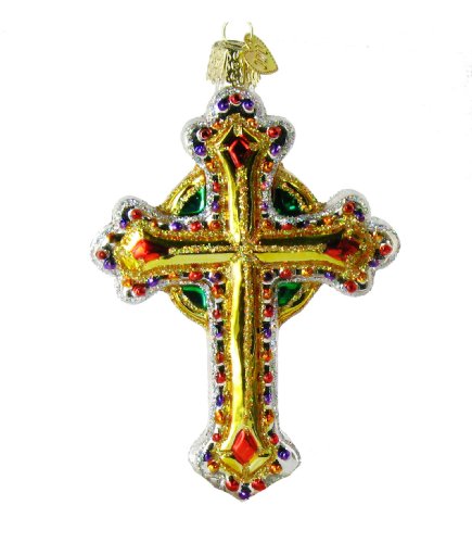 Old World Christmas Jeweled Cross Ornament