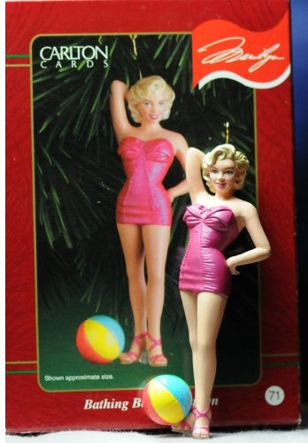 Marilyn Monroe Bathing Beauty in Red Swimsuit Christmas Tree Ornament by Carlton Cards