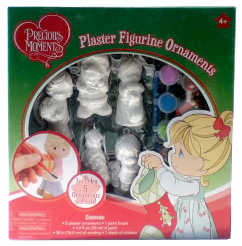 Precious Moments Plaster Figurine Ornaments Kit (5 Ornaments)/Holiday/Paint It Yourself!
