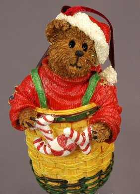 Boyds Bears & Friends Longaberger Peppermint Elfbeary 2003 Christmas Ornament
