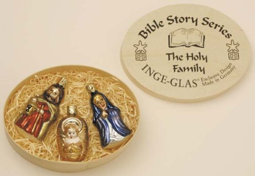 The Holy Family, Set of 3, #1-329-06, by Inge-Glas of Germany