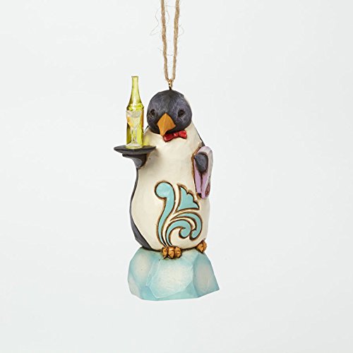 Jim Shore for Enesco Heartwood Creek Penguin Waiter Ornament, 4-Inch