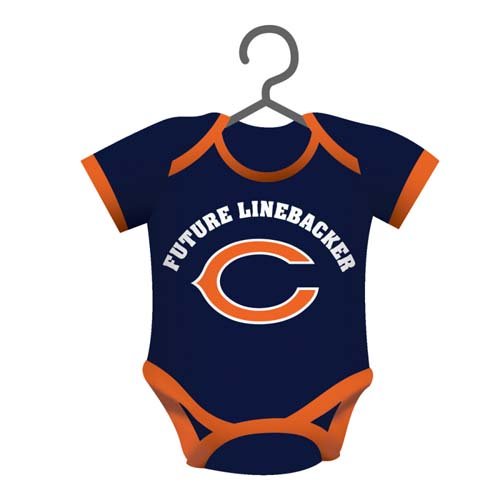 Chicago Bears Official NFL 4 inch x 3 inch Baby Shirt Ornament