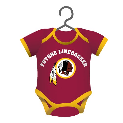 Baby Shirt Ornament, Washington Redskins
