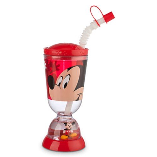 Disney Mickey Mouse Snowglobe Tumbler with Straw By 5starservice
