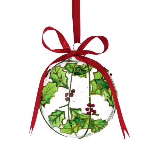 Department 56 Snowbabies General Holly Leaf Ball Ornament, 4-Inch