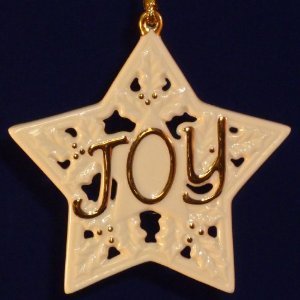 Lenox ‘Joy’ Pierced Porcelain Christmas Ornament