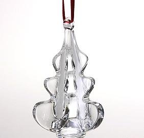 Baccarat Crystal Clear Twist Chirstmas Tree Ornament