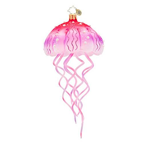Christopher Radko Moon Jelly Glass Christmas Ornament 2014