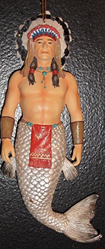 New With Collector Box December Diamonds Indian Chief Retired Merman Ornament is 7 inches long.Officially Sold Out from December Diamonds over 6 years ago & will never be produced again. Now a RARE Collector’s Item!!!We could only locate one!