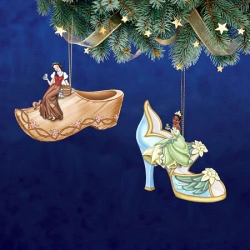 Disney Once Upon A Slipper Ornament #10 Bradford Exchange Ornament Set