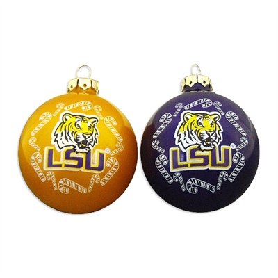 LSU Tigers Home and Away Ornament Set