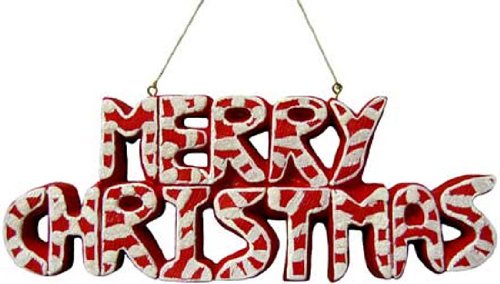 Decorative Merry Christmas Sign Ornament [2003528]