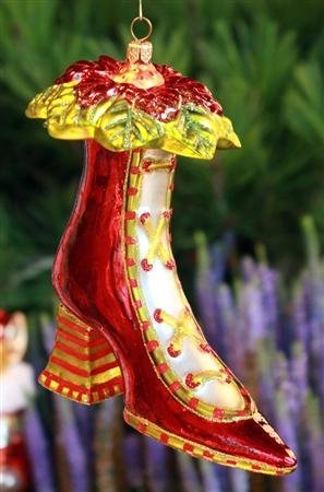 Patience Brewster High Heel Shoe Glass Ornament