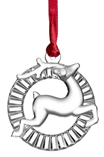 Orrefors 2015 Reindeer Ornament