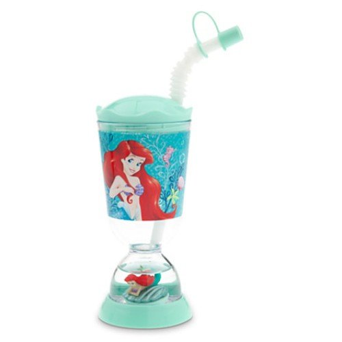 Disney Ariel Little Mermaid Flounder Snowglobe Tumbler with Straw By 5starservice