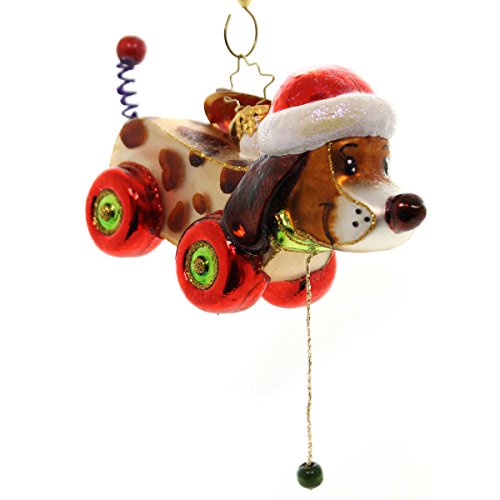 Christopher Radko Pullin’ Pup Christmas Ornament