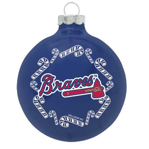 Atlanta Braves Glass Ball Ornament