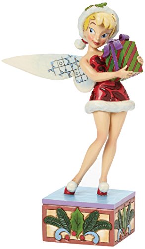 Jim Shore for Enesco Disney Traditions by Tinker Bell with Present Figurine, 7.5-Inch