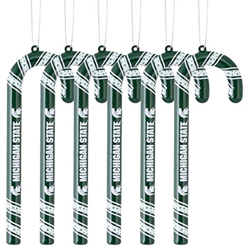 NCAA Michigan State Spartans Candy Cane Ornament Set