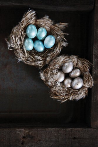 Creative Co-op Nest with Eggs Christmas Ornament – Set of 2