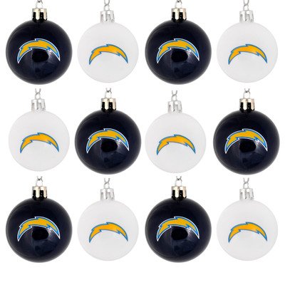 NFL Ball Ornament (Set of 12) NFL Team: San Diego Chargers
