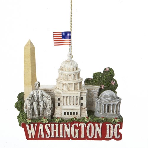 Kurt Adler City Travel Washington DC Ornament, 3.25-Inch