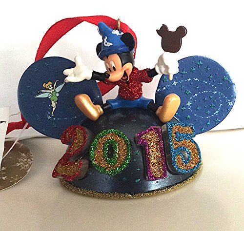 Disney Parks 2015 Light Up Mickey Mouse Ears Hat Ornament NEW