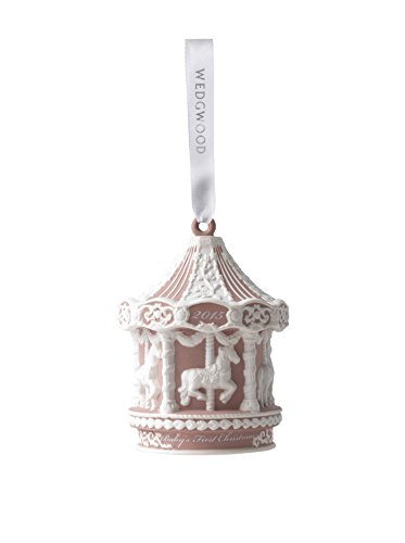 Wedgwood Baby’s 1st Carousel 2015 Christmas Ornament, Pink