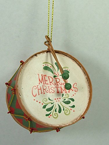 Red Merry Christmas Realistic Rock ‘n Roll Red Bass Drum Christmas Ornament