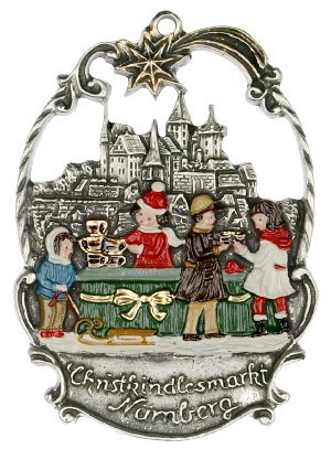 Christmas Market in Nuremberg German Pewter Ornament