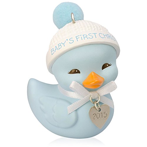 Baby Boy’s First Christmas Cute Little Ducky Ornament 2015 Hallmark