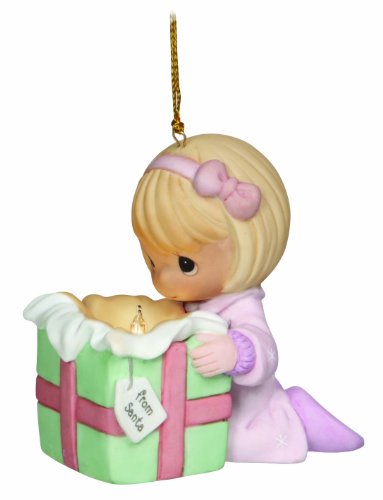 Precious Moments Girl with Present Brighten Up Ornament