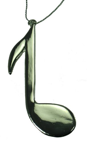 3.125″ Musical Note Christmas Ornament (Silver)