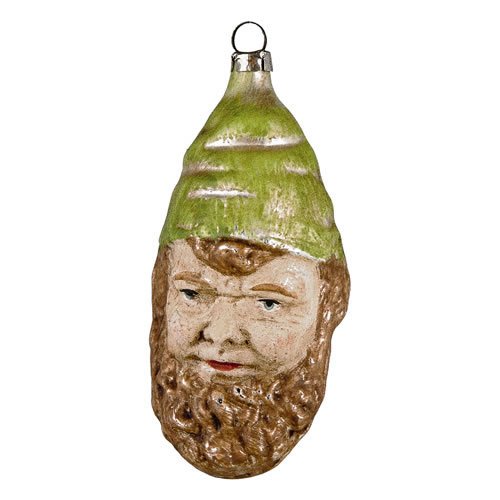 Vintage mouthblown Christmas Glass ornament “Dwarf with green Cap” by MAROLIN® Germany