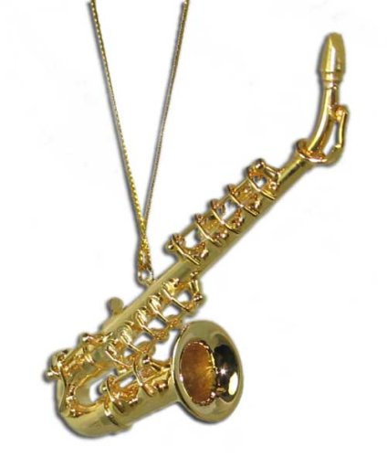 Miniature Saxophone Christmas Ornament 3.25″