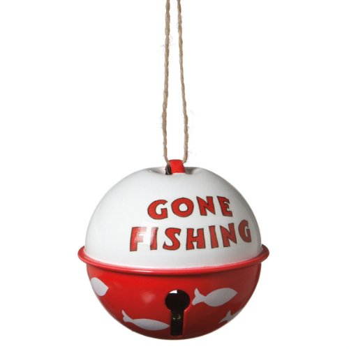 Gone Fishing Bell Bobber Christmas Ornament