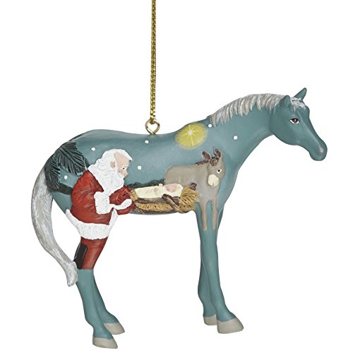 Trail of Painted Ponies In A Manger Ornament 2.2 IN