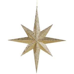 Vickerman Christmas Trees M116608 Star Glitter 8 Point Ornament, 24-Inch, Gold