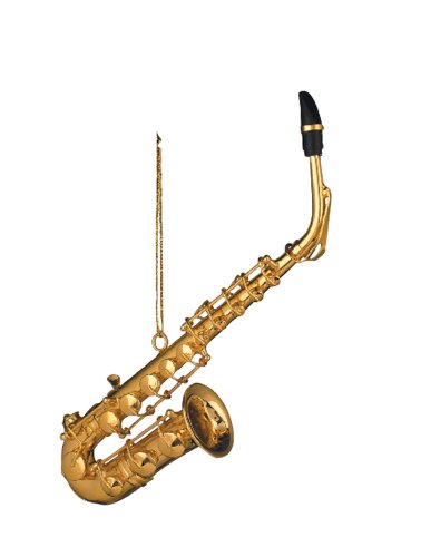 Music Treasures Co. Gold Saxophone Christmas Ornament