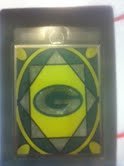 Green Bay Packers Official NFL 2 inch x 3 inch Stained Glass Christmas Ornament