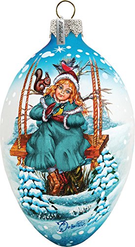 Winter Girl Egg Ornament