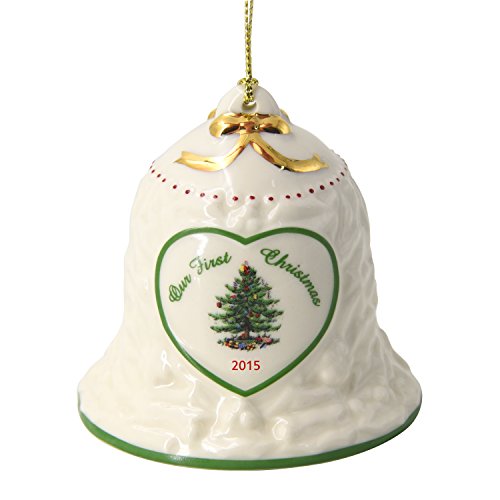 Spode Our First Christmas Bell Annual 2015 Tree Ornament