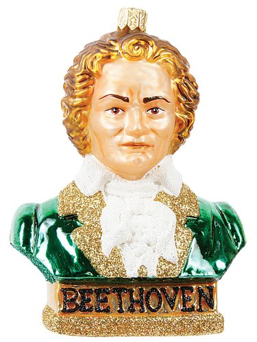 Beethoven Composer Polish Mouth Blown Glass Christmas Ornament