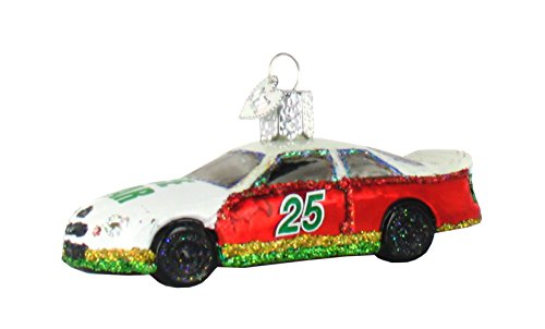 Old World Christmas Race Car Glass Ornament