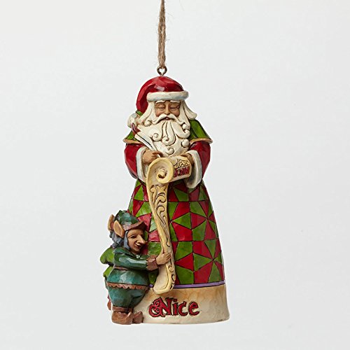 Enesco Jim Shore Naughty-Nice Santa Ornament