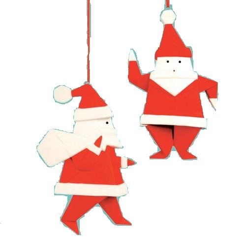 Porcelain Origami Santa – Gift Boxed Festive Hanging Ornament – Assorted Designs, One Selected At Random
