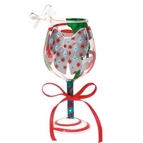 Santa Barbara Design Studio Lolita Holiday Mini-Wine Ornament, Tie One On